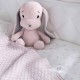 Iepuras din plus - roz cu urechi gri - 20 cm - Effiki