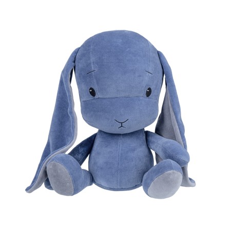 Iepuras din plus - albastru inchis cu urechi gri - 20cm - Effiki Iepuras din plus - albastru inchis cu urechi gri - 20cm - Effiki