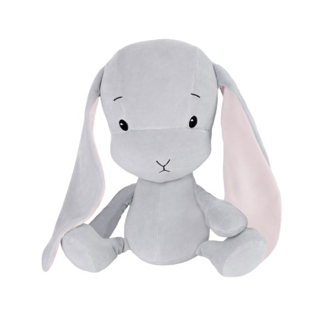 Iepuras din plus - gri cu urechi roz - 20 cm - Effiki Iepuras din plus - gri cu urechi roz - 20 cm - Effiki