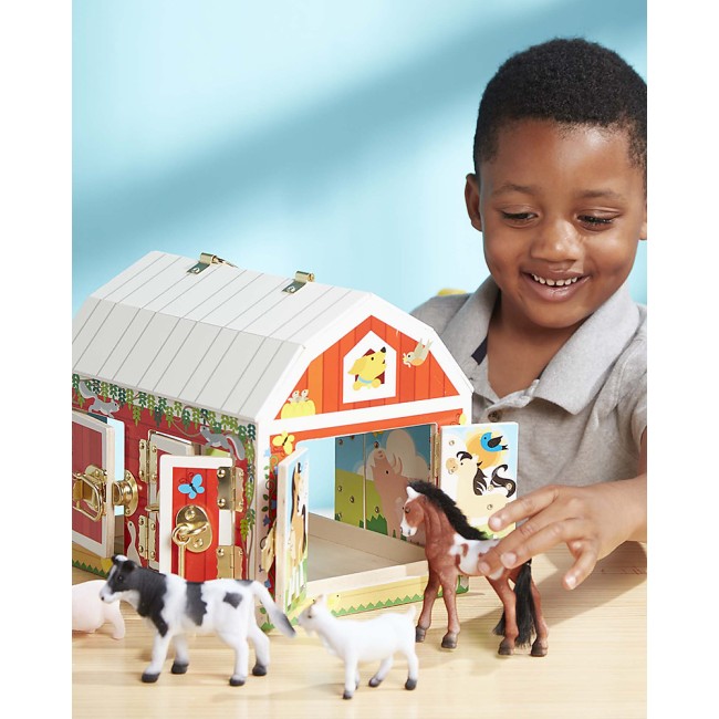 Ferma de animale cu zavoare si incuietori - Melissa&Doug