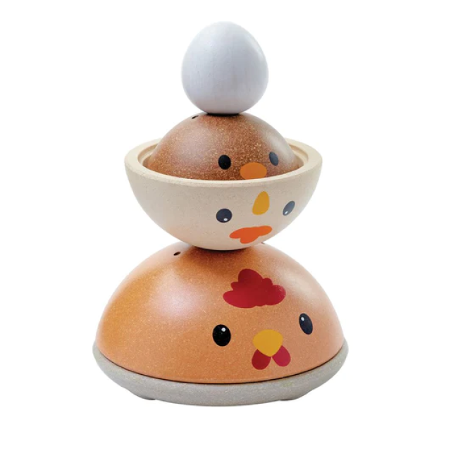 Jucarie din lemn - Chicken Nesting - Plan Toys