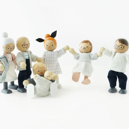 Papusi din lemn - Dolly Family - Le Toy Van Papusi din lemn - Dolly Family - Le Toy Van