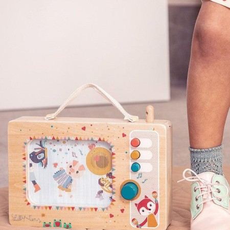 Jucarie din lemn - Radio pentru copii - Lilliputiens Jucarie din lemn - Radio pentru copii - Lilliputiens