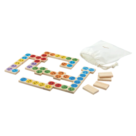 Domino din lemn - Expresii ale emotiilor - PlanToys Domino din lemn - Expresii ale emotiilor - PlanToys