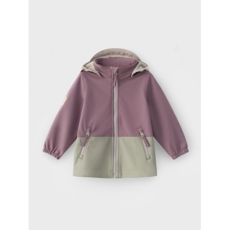 Jacheta Softshell Color Block - Minnow Pink - Leokid