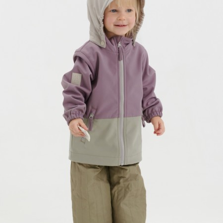 Jacheta Softshell Color Block - Minnow Pink - Leokid