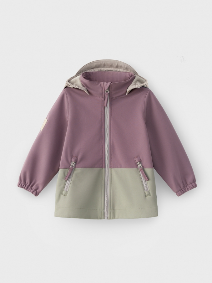 Jacheta Softshell Color Block - Minnow Pink - Leokid