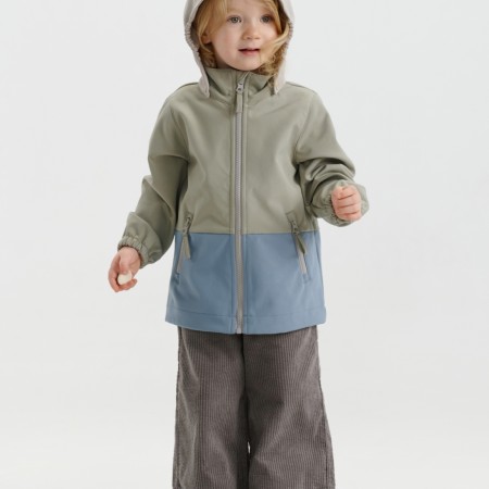 Geaca Softshell Color Block - Wood Sage - Leokid