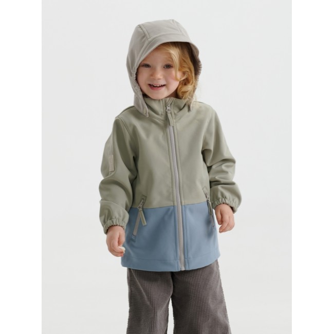 Geaca Softshell Color Block - Wood Sage - Leokid