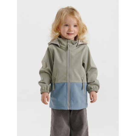 Geaca Softshell Color Block - Wood Sage - Leokid Geaca Softshell Color Block - Wood Sage - Leokid