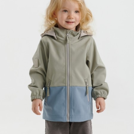 Geaca Softshell Color Block - Wood Sage - Leokid