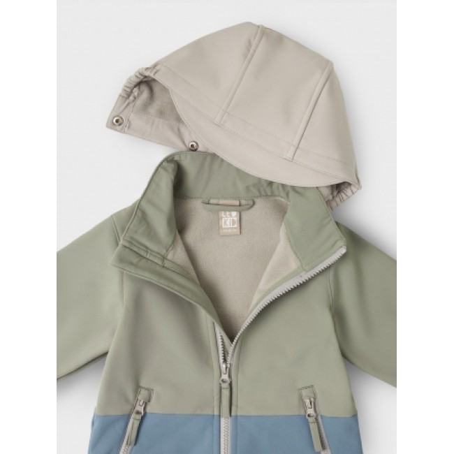 Geaca Softshell Color Block - Wood Sage - Leokid