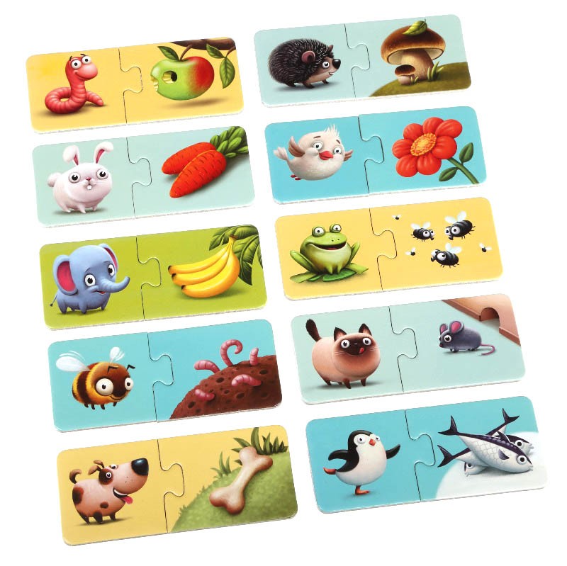 Puzzle pentru copii - Mancarea animalelor - Puzzlika