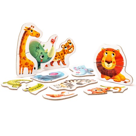 Mini 8 puzzle - Animale africane - Puzzlika Mini 8 puzzle - Animale africane - Puzzlika