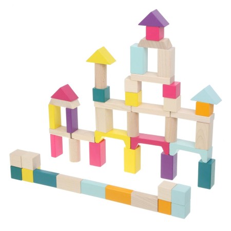 Blocuri din lemn pentru construit - 50 de piese - Cubika Blocuri din lemn pentru construit - 50 de piese - Cubika